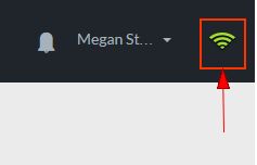 Wireless conectivity icon in Top Hat