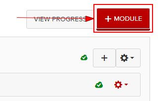 Add module button in Canvas