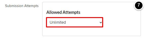 Submission attempt options