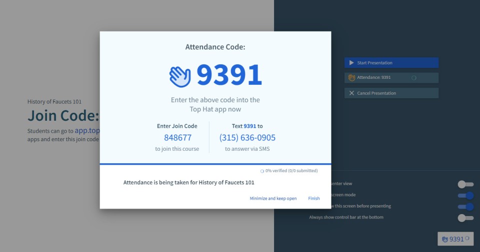 attendance code